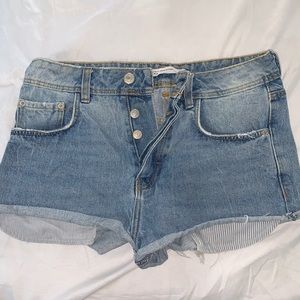 Zara denim cutoff shorts